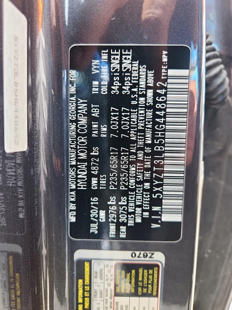 5XYZT3LB5HG448642 - 2017 HYUNDAI SANTA FE SPORT 灰色 照片 14