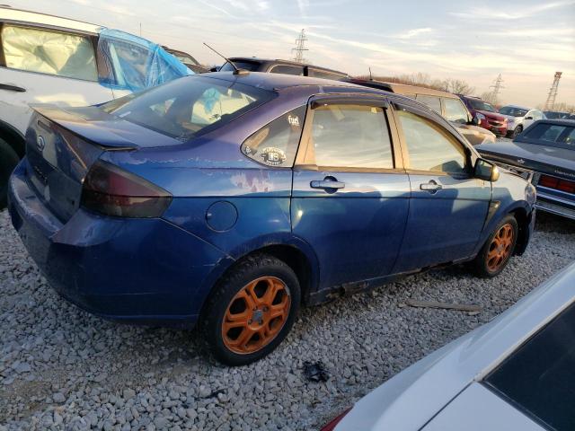 1FAHP35NX8W280058 - 2008 FORD FOCUS SE BLUE photo 3