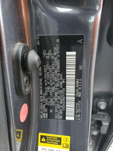5TDZK3EHXDS117458 - 2013 TOYOTA HIGHLANDER BASE رمادي صورة 12