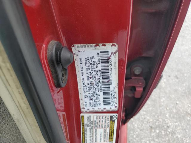 1NXBR32E05Z566356 - 2005 TOYOTA COROLLA CE 勃艮第红 照片 12