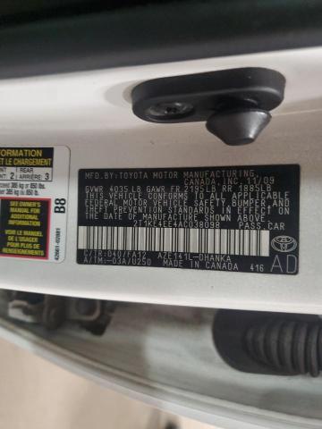 2T1KE4EE4AC038098 - 2010 TOYOTA COROLLA MA S WHITE photo 13