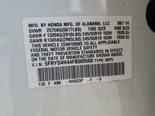 5FRYD4H44FB009508 - 2015 ACURA MDX TECHNOLOGY Blanc photo 13