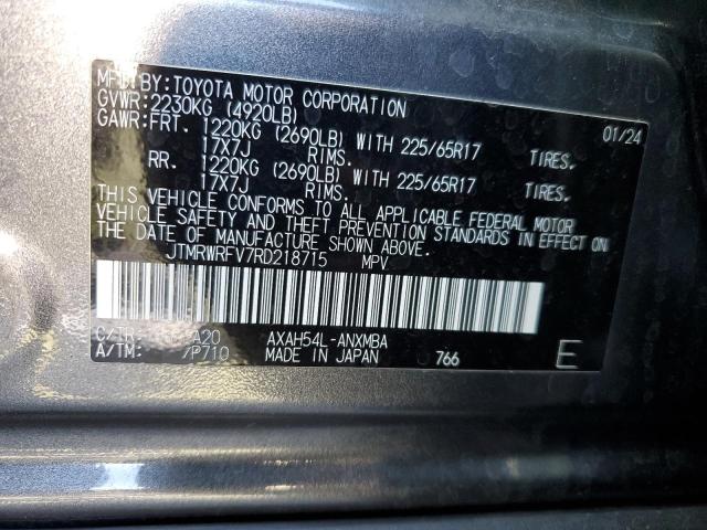 JTMRWRFV7RD218715 - 2024 TOYOTA RAV4 XLE GRAY photo 12