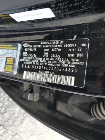 5XXGT4L39JG274395 - 2018 KIA OPTIMA LX Schwarz Foto 12