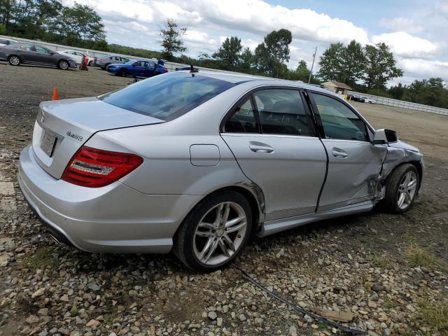 WDDGF8AB4DG149509 - 2013 MERCEDES-BENZ C 300 4MATIC SILVER photo 3