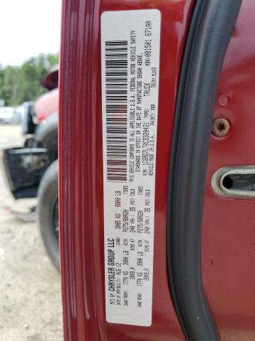 1C6RD7LT0CS320431 - 2012 DODGE RAM 1500 SLT أحمر صورة 12