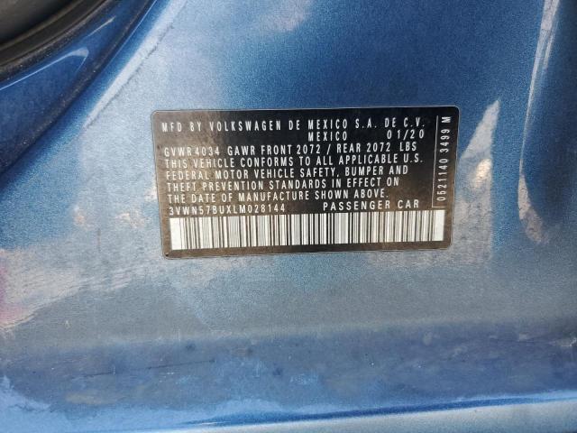 3VWN57BUXLM028144 - 2020 VOLKSWAGEN JETTA S BLUE photo 13