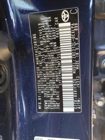 5YFEPMAE2MP255652 - 2021 TOYOTA COROLLA LE BLUE photo 12