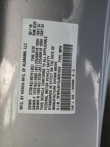 5FNRL6H70JB091034 - 2018 HONDA ODYSSEY EXL Silber Foto 13