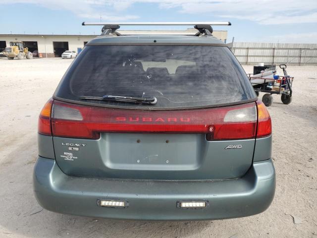 4S3BH635827306756 - 2002 SUBARU LEGACY L GREEN photo 6