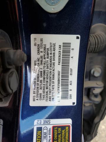 2HGFA1F66BH510037 - 2011 HONDA CIVIC LX-S 蓝色 照片 13