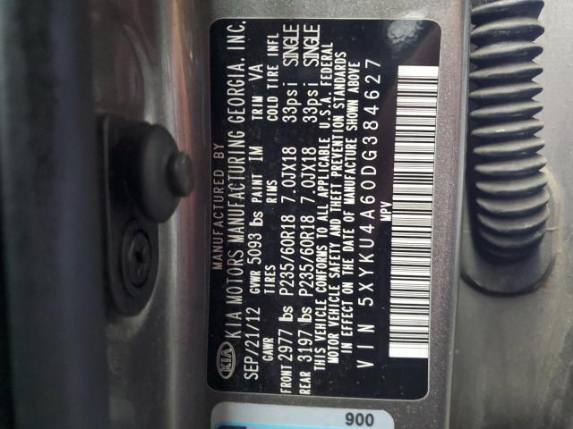 5XYKU4A60DG384627 - 2013 KIA SORENTO EX Boz foto 13