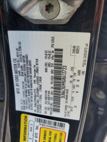 3LN6L2G99GR612723 - 2016 LINCOLN MKZ Սև լուսանկար 12