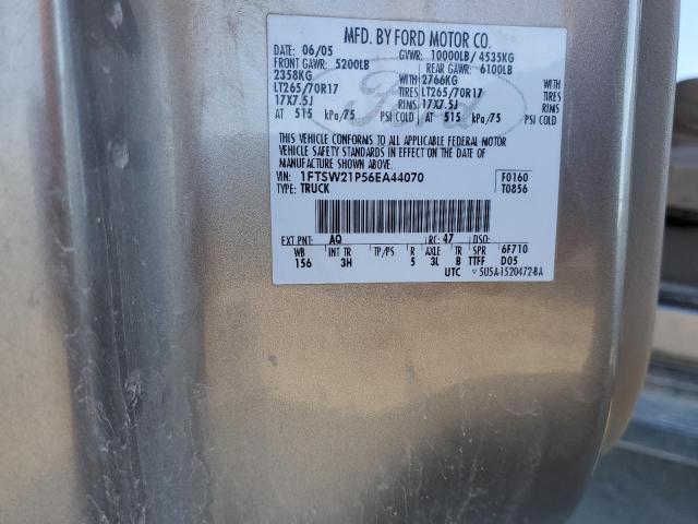 1FTSW21P56EA44070 - 2006 FORD F250 SUPER DUTY GOLD photo 12