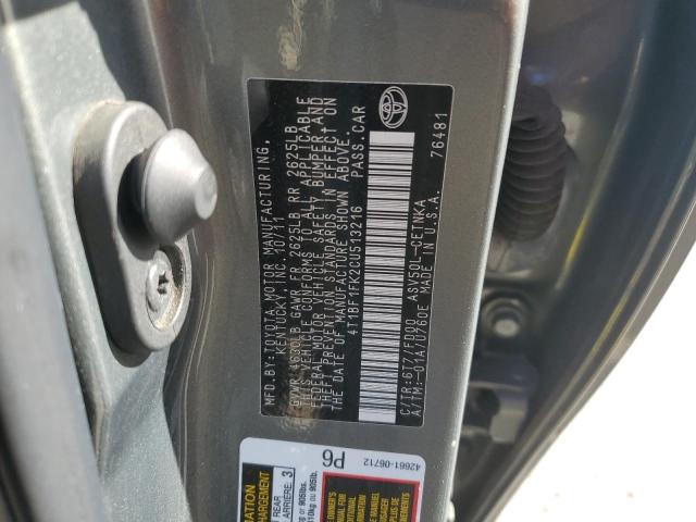 4T1BF1FK2CU513216 - 2012 TOYOTA CAMRY BASE GREEN photo 12