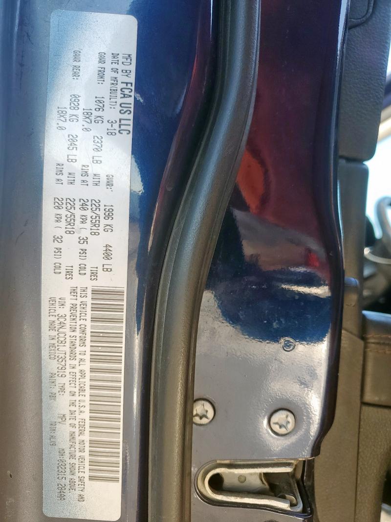 3C4NJCCB1JT357919 - 2018 JEEP COMPASS LIMITED 蓝色 照片 13