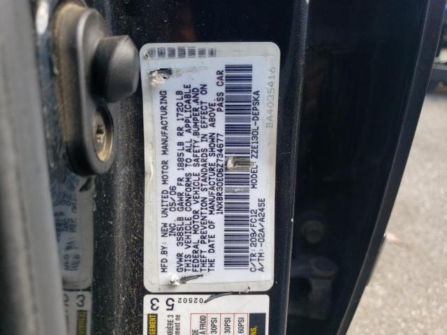 1NXBR30E06Z734677 - 2006 TOYOTA COROLLA CE BLACK photo 12