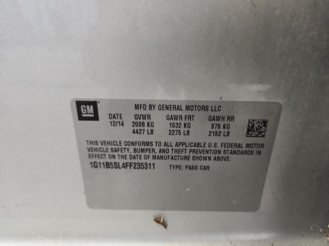 1G11B5SL4FF235311 - 2015 CHEVROLET MALIBU LS ვერცხლისფერი ფოტო 12