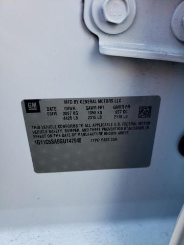 1G11C5SA9GU147945 - 2016 CHEVROLET MALIBU LIM LT 白色 照片 12