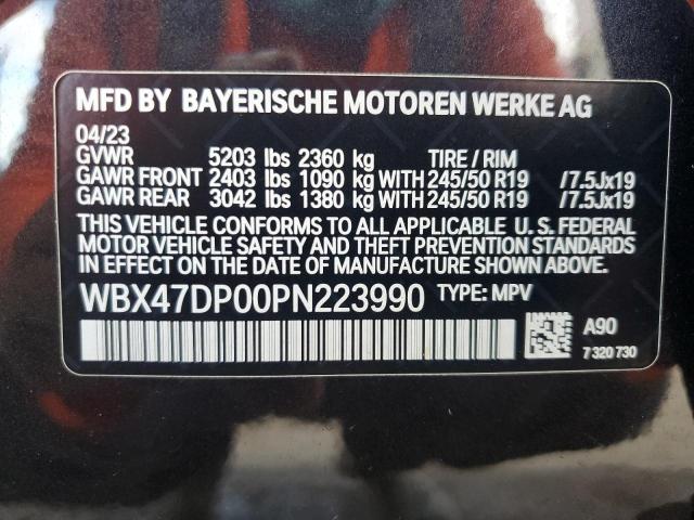 WBX47DP00PN223990 - 2023 BMW X3 SDRIVE30I BLACK photo 14
