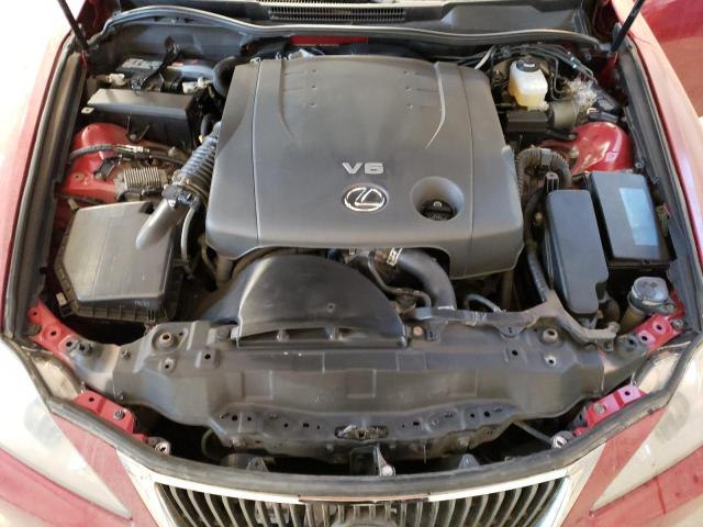 JTHCF5C21A5041746 - 2010 LEXUS IS 250 RED photo 11