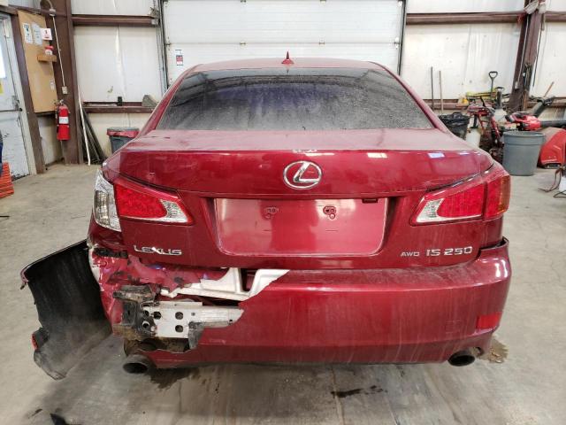 JTHCF5C21A5041746 - 2010 LEXUS IS 250 RED photo 6