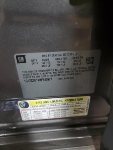 1G1ZC5E17BF340977 - 2011 CHEVROLET MALIBU 1LT Boz foto 12