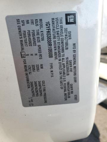 1GYFK63838R108008 - 2008 CADILLAC ESCALADE LUXURY თეთრი ფოტო 14