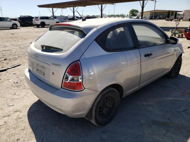 KMHCM3AC3AU159628 - 2010 HYUNDAI ACCENT BLUE SILVER photo 4