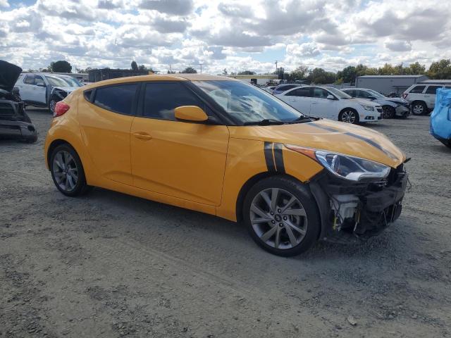 KMHTC6AD7HU308324 - 2017 HYUNDAI VELOSTER YELLOW photo 4