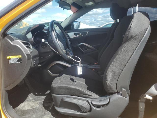 KMHTC6AD7HU308324 - 2017 HYUNDAI VELOSTER YELLOW photo 7