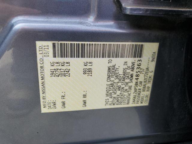 1N4AL2AP5BN485363 - 2011 NISSAN ALTIMA BASE ლურჯი ფოტო 12