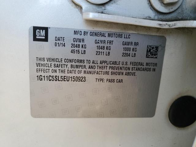 1G11C5SL5EU150923 - 2014 CHEVROLET MALIBU 1LT WHITE photo 12