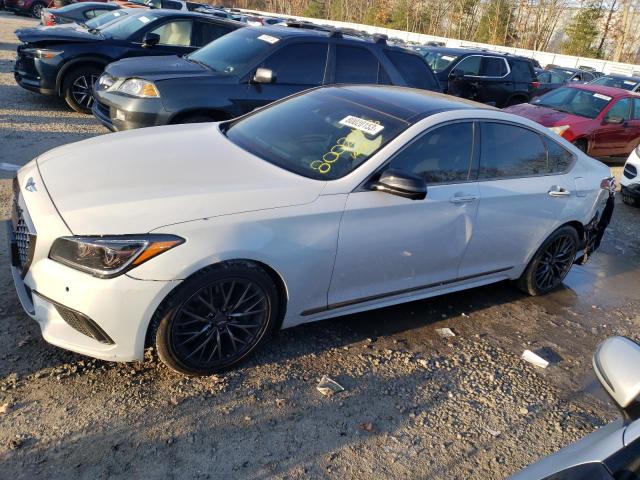 KMHGN4JB8JU256285 - 2018 GENESIS G80 SPORT BLUE photo 1