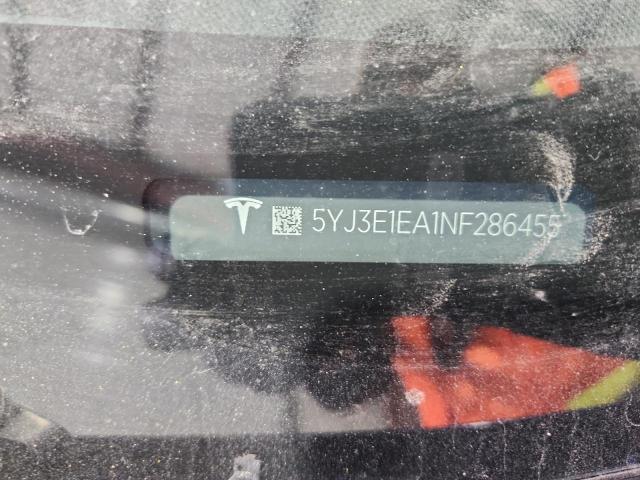 5YJ3E1EA1NF286455 - 2022 TESLA MODEL 3 蓝色 照片 12