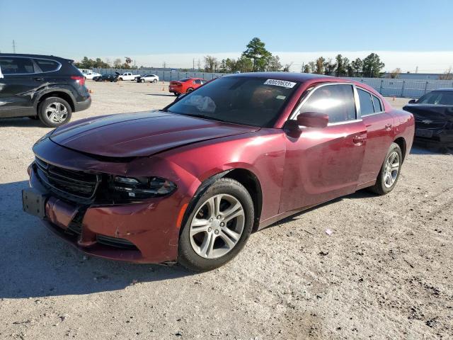 2C3CDXBG5KH673180 - 2019 DODGE CHARGER SXT RED photo 1