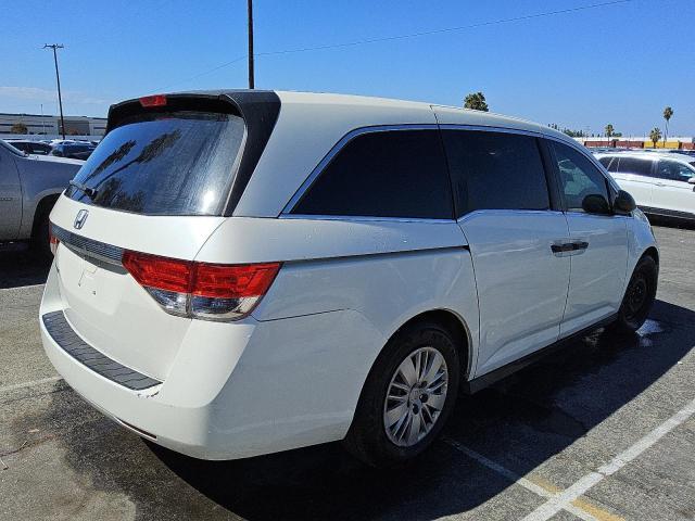 5FNRL5H22FB022691 - 2015 HONDA ODYSSEY LX WHITE photo 3