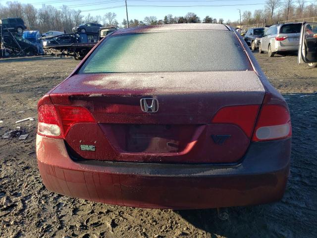 1HGFA16557L082558 - 2007 HONDA CIVIC LX RED photo 6