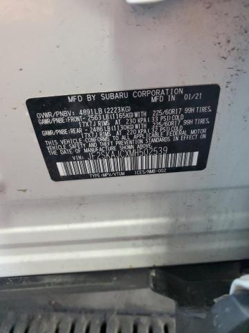 JF2SKAJCXMH502539 - 2021 SUBARU FORESTER PREMIUM WHITE photo 13