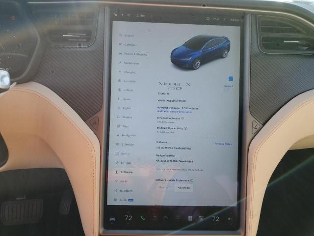 5YJXCBE20JF130181 - 2018 TESLA MODEL X Azul foto 9