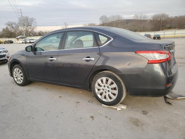 3N1AB7AP3EL631647 - 2014 NISSAN SENTRA S GRAY photo 2