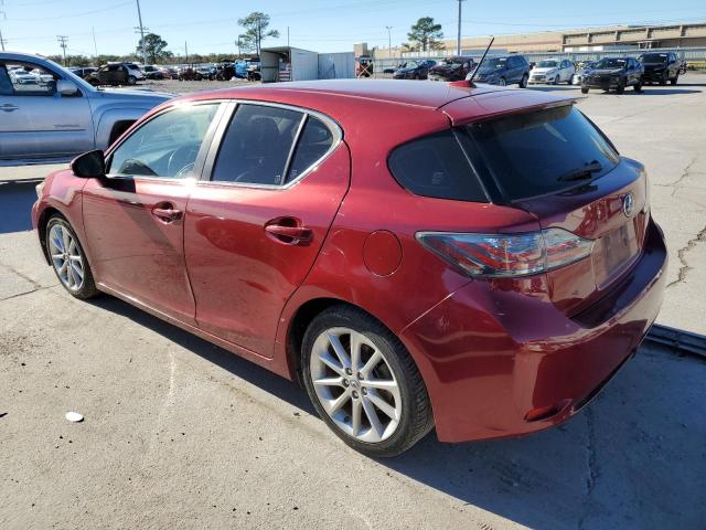 JTHKD5BH0B2015519 - 2011 LEXUS CT 200 RED photo 2