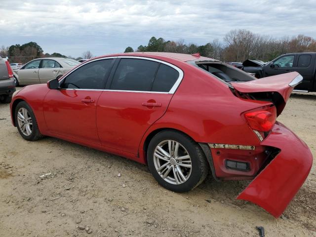 JN1CV6AP2BM502505 - 2011 INFINITI G37 BASE RED photo 2