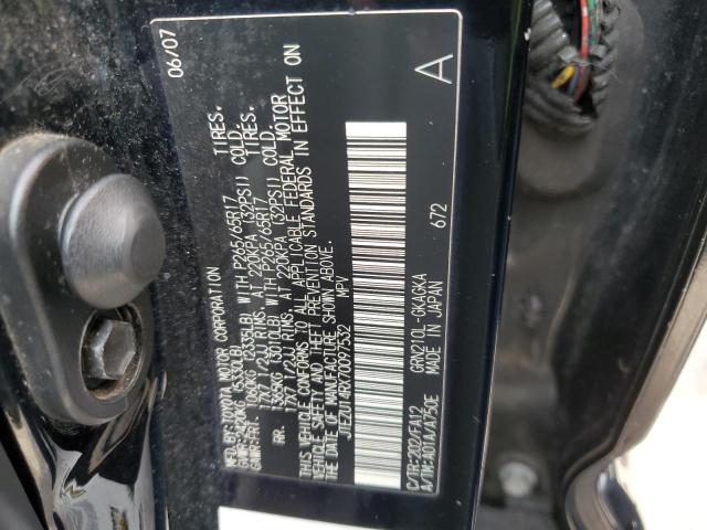 JTEZU14RX70097532 - 2007 TOYOTA 4RUNNER SR5 BLACK photo 13