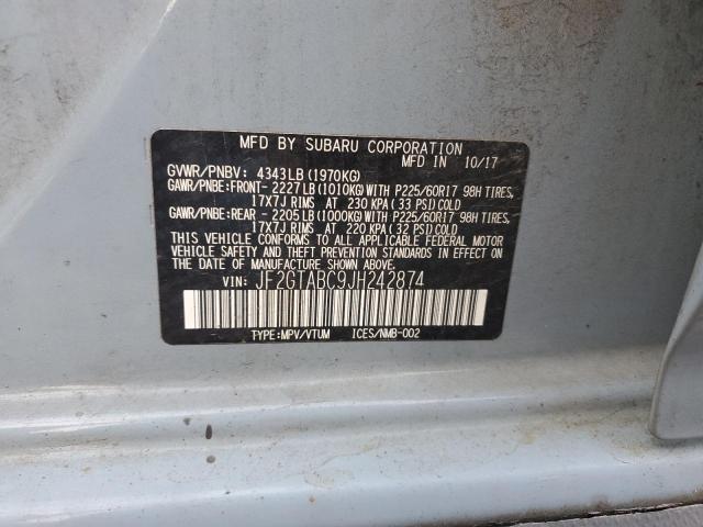 JF2GTABC9JH242874 - 2018 SUBARU CROSSTREK PREMIUM BLUE photo 13