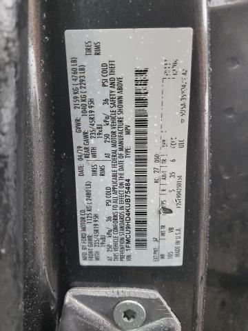 1FMCU9HD4KUB75484 - 2019 FORD ESCAPE SEL رمادي صورة 13