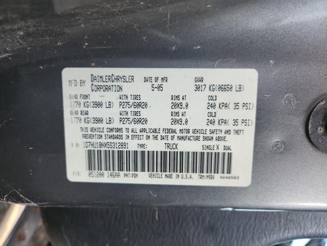 1D7HU18NX5S312891 - 2005 DODGE RAM 1500 ST 灰色 照片 12