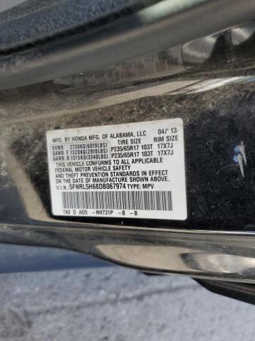 5FNRL5H68DB067974 - 2013 HONDA ODYSSEY EXL შავი ფოტო 13