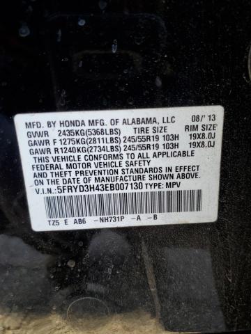 5FRYD3H43EB007130 - 2014 ACURA MDX TECHNOLOGY BLACK photo 13