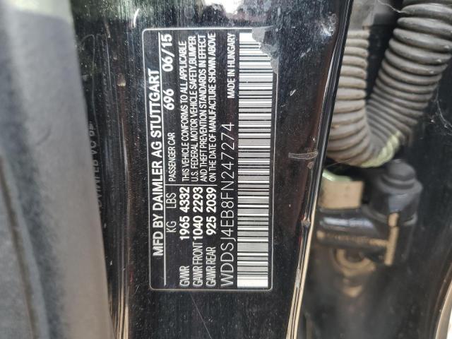 WDDSJ4EB8FN247274 - 2015 MERCEDES-BENZ CLA 250 შავი ფოტო 12